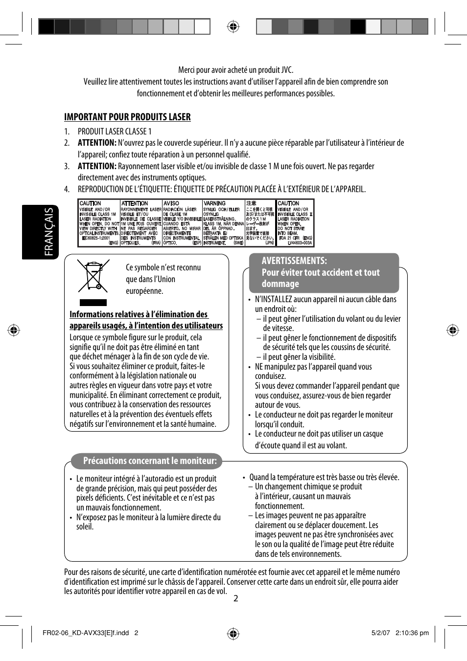 Français | JVC KD-AVX33 User Manual | Page 144 / 285
