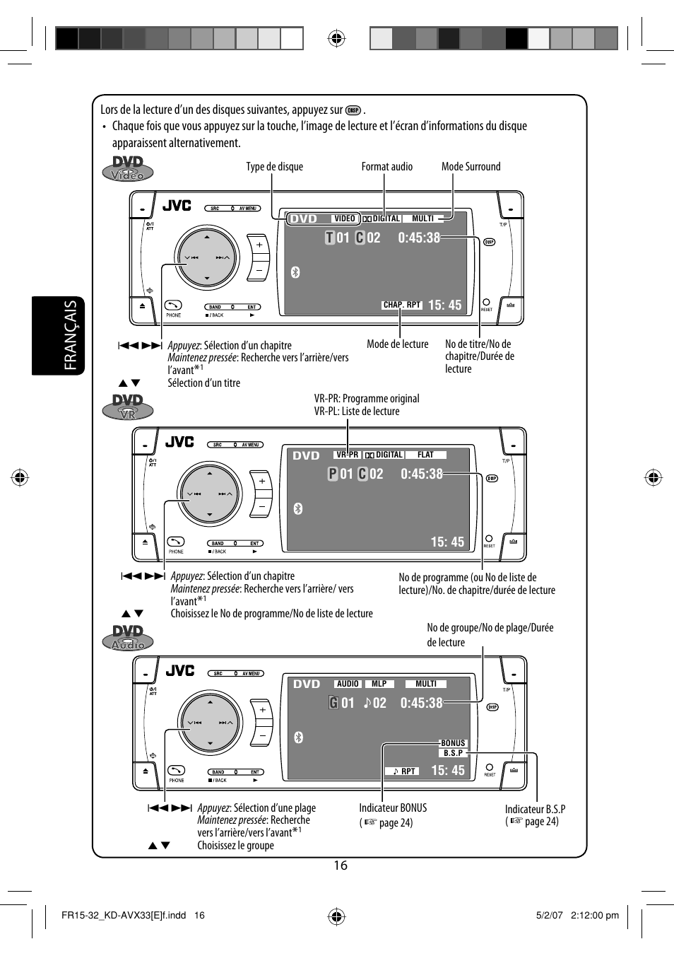Français | JVC KD-AVX33 User Manual | Page 158 / 285
