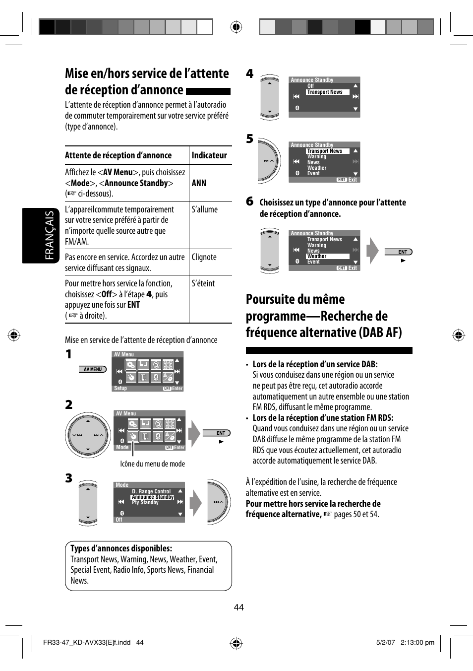 Français | JVC KD-AVX33 User Manual | Page 186 / 285
