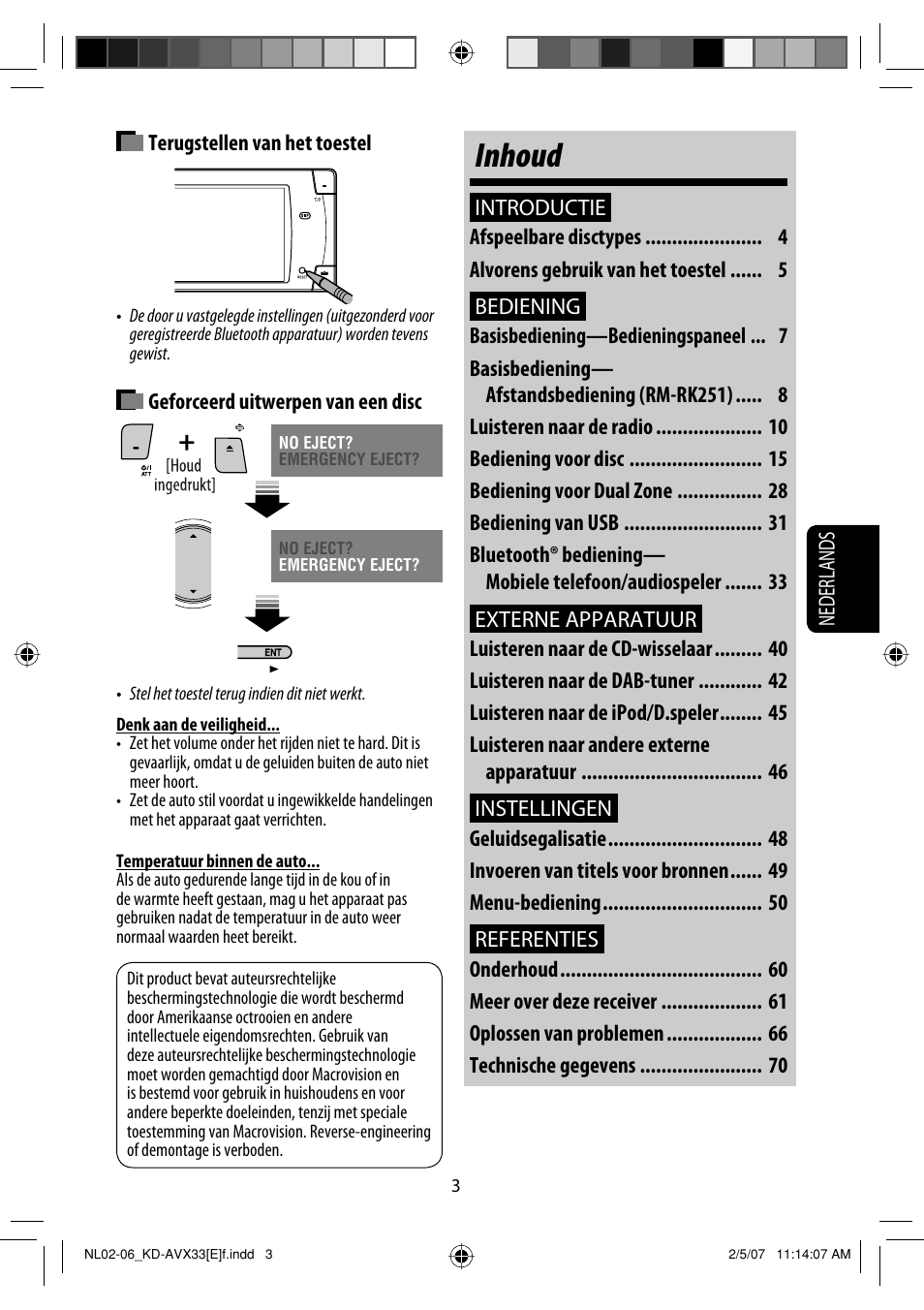 Inhoud | JVC KD-AVX33 User Manual | Page 215 / 285