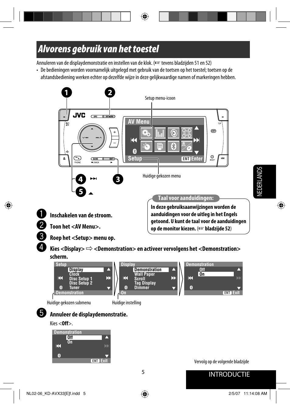 Alvorens gebruik van het toestel, Introductie, Nederlands | JVC KD-AVX33 User Manual | Page 217 / 285