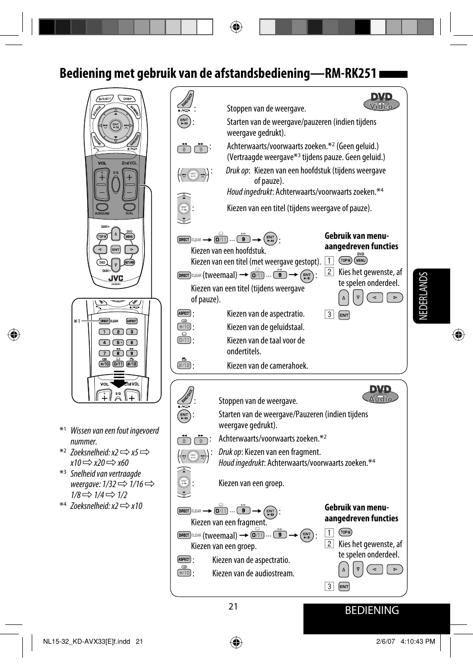 Bediening, Nederlands | JVC KD-AVX33 User Manual | Page 233 / 285