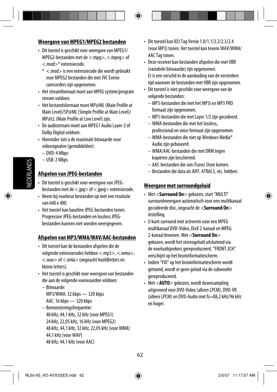Nederlands | JVC KD-AVX33 User Manual | Page 274 / 285