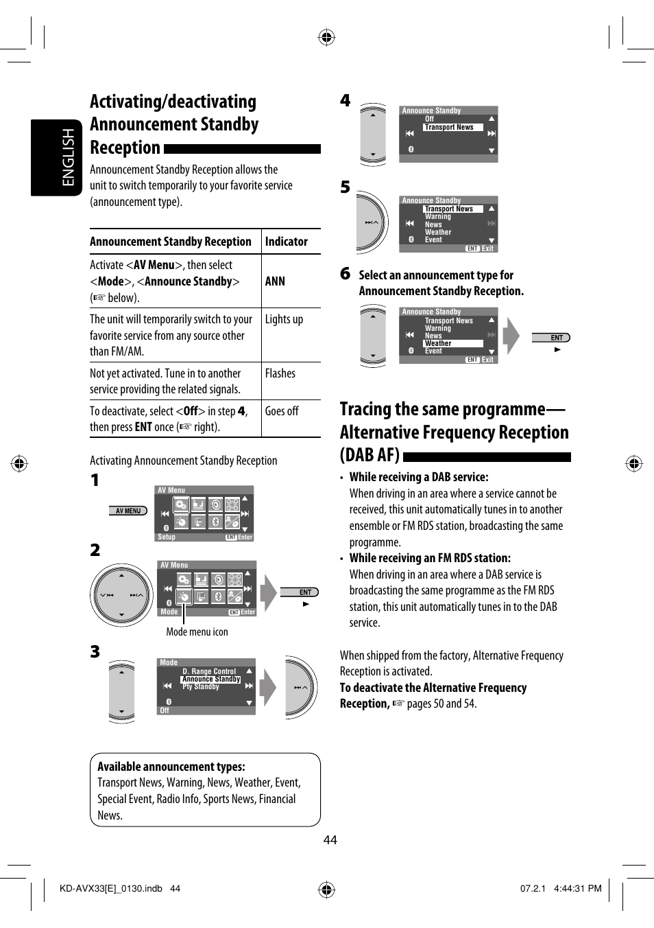 English | JVC KD-AVX33 User Manual | Page 46 / 285
