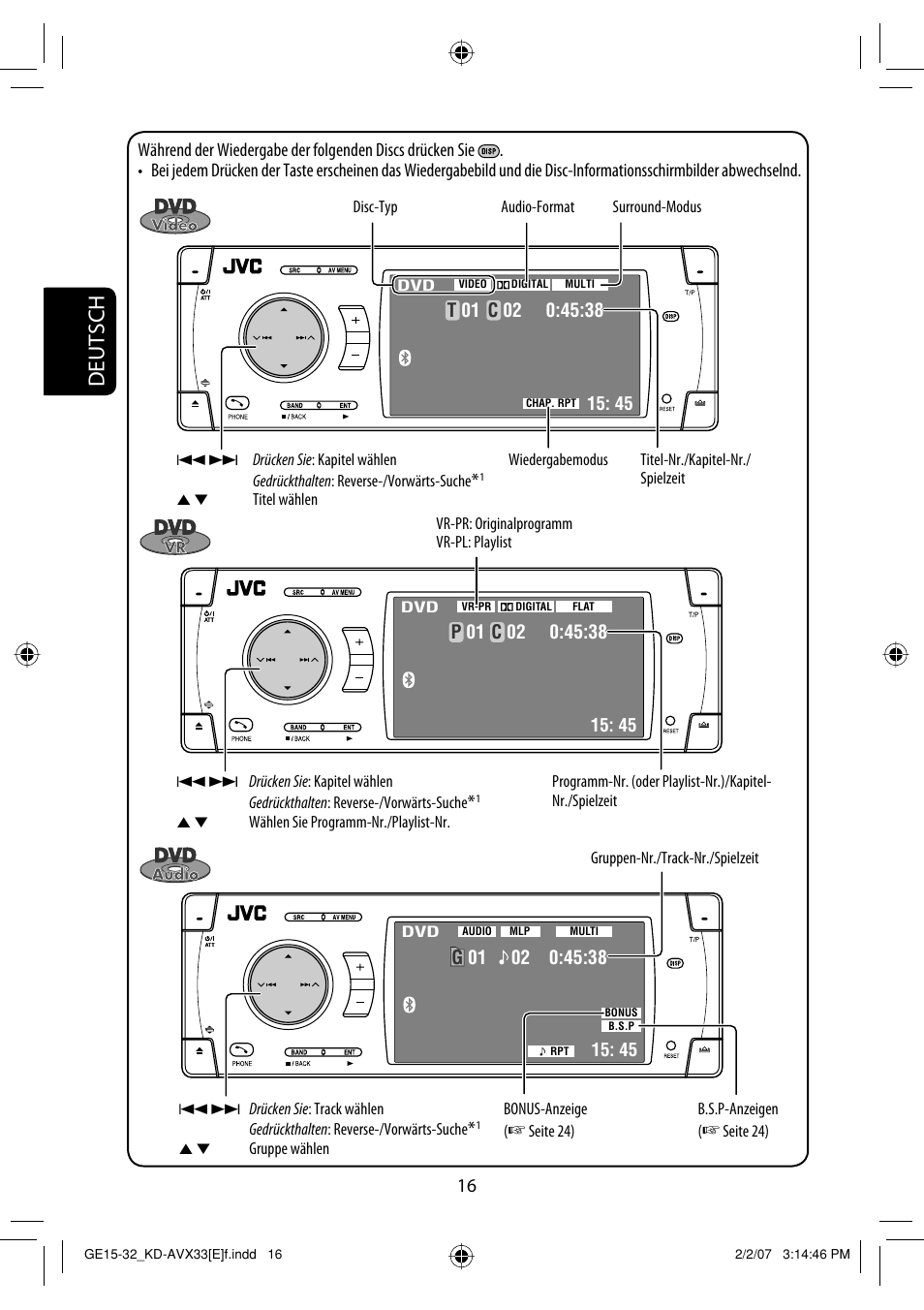 Deutsch | JVC KD-AVX33 User Manual | Page 88 / 285