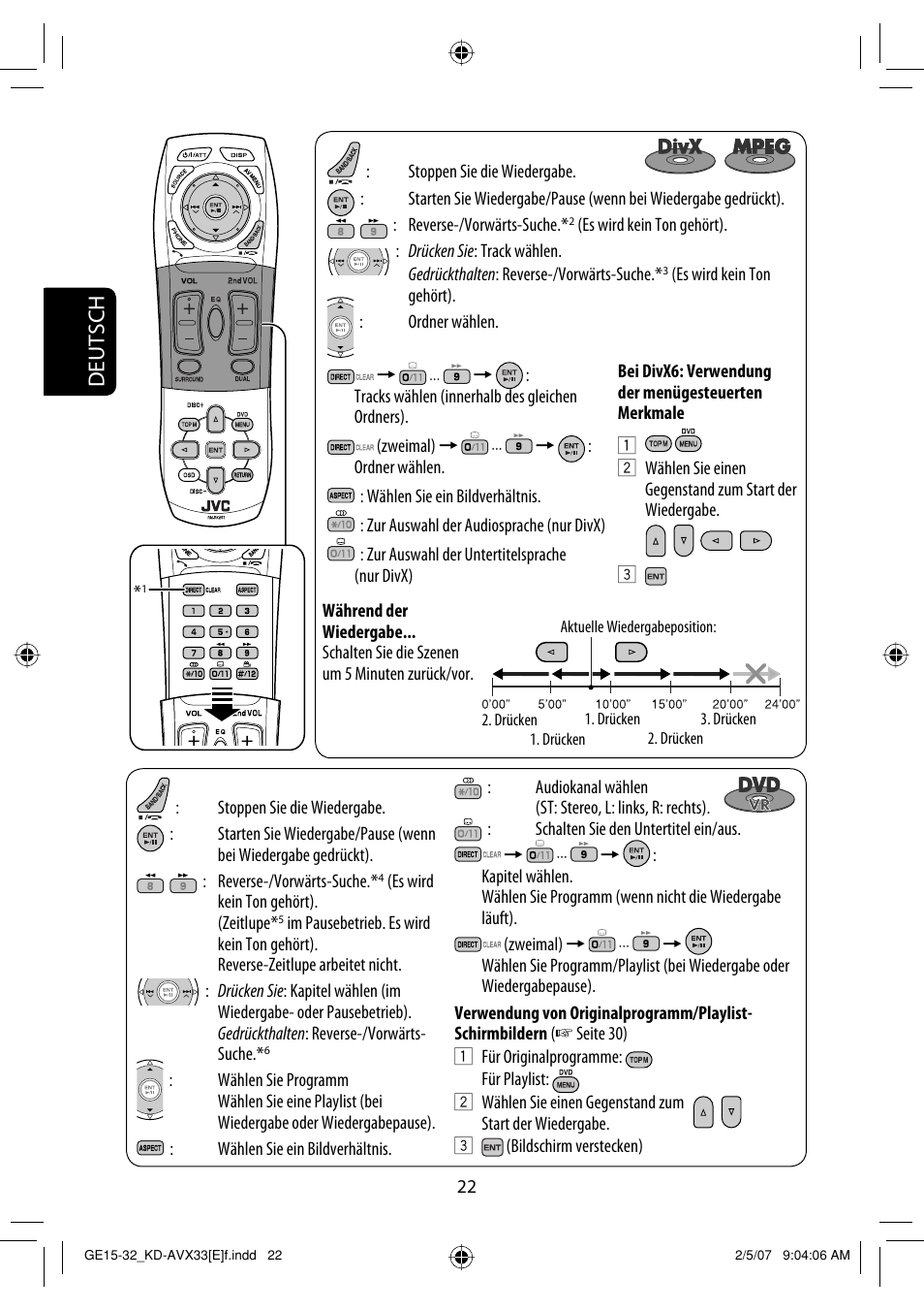 Deutsch | JVC KD-AVX33 User Manual | Page 94 / 285