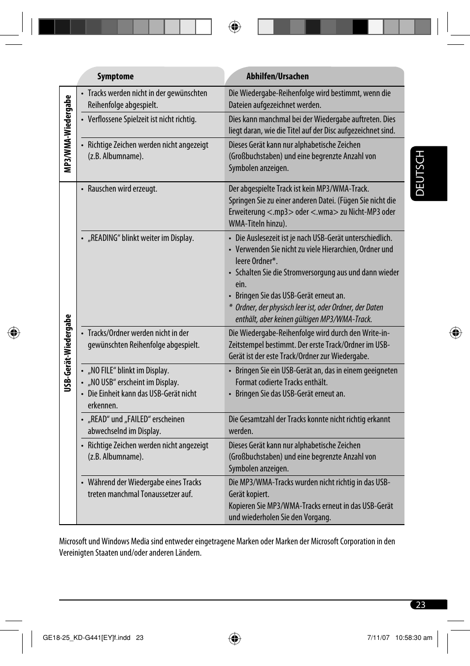 Deutsch | JVC KD-G441 User Manual | Page 47 / 74