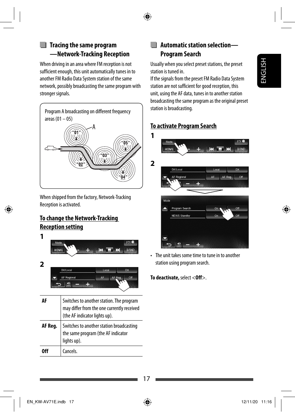 JVC KW-AV71BT User Manual | Page 17 / 285