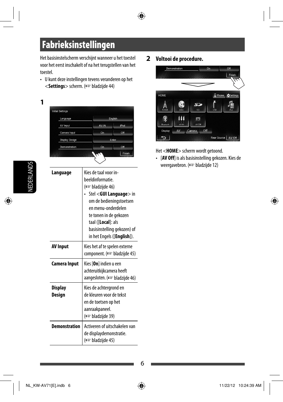 Fabrieksinstellingen | JVC KW-AV71BT User Manual | Page 216 / 285