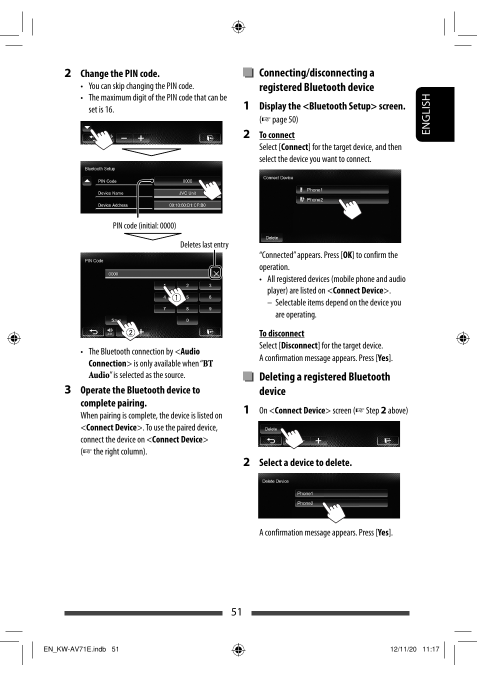 JVC KW-AV71BT User Manual | Page 51 / 285