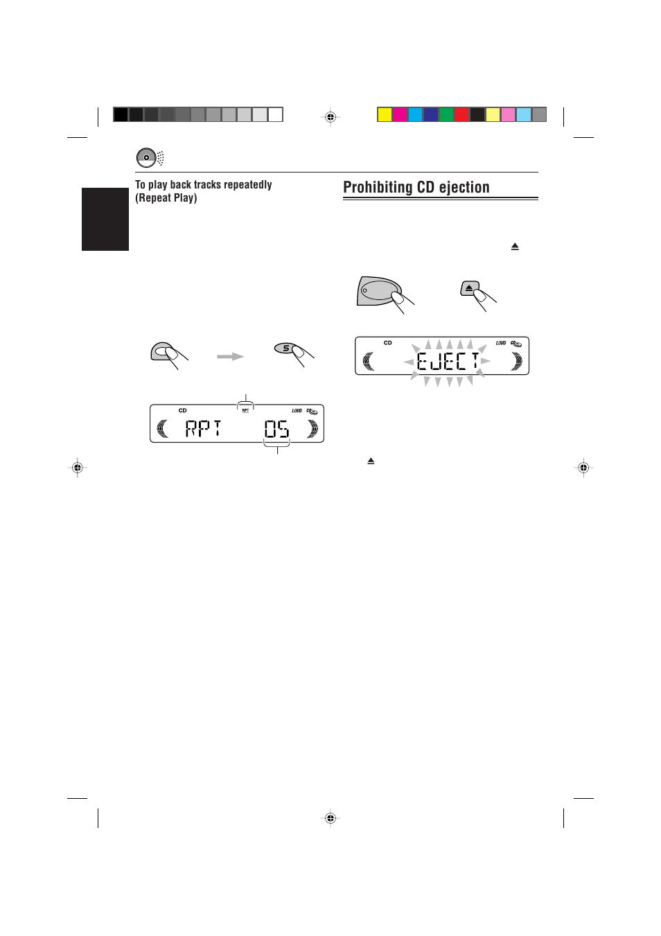 Prohibiting cd ejection | JVC KD-S621 User Manual | Page 12 / 82
