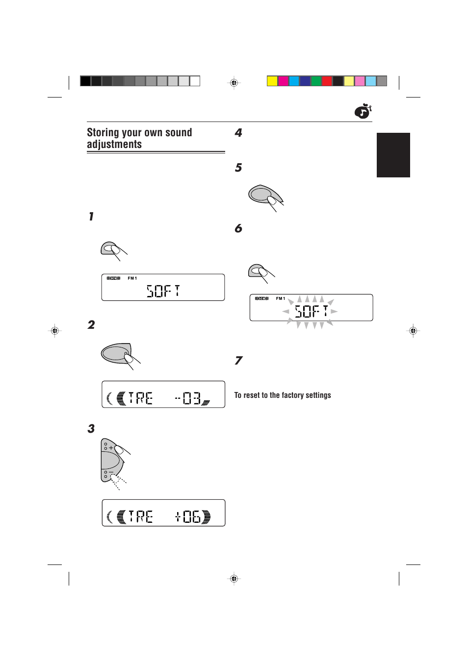 Storing your own sound adjustments | JVC KD-S621 User Manual | Page 15 / 82