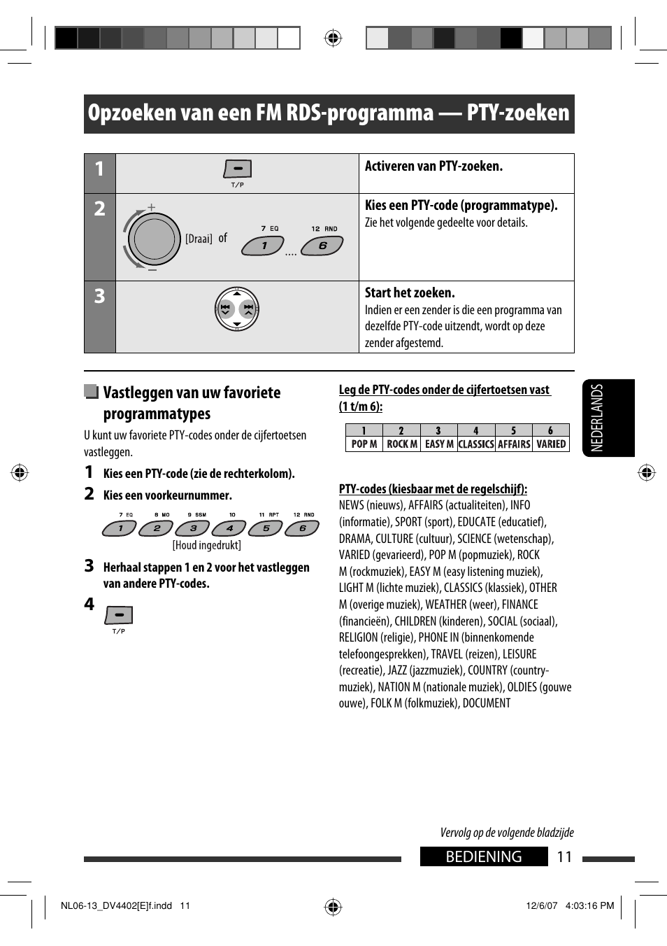 Opzoeken van een fm rds-programma — pty-zoeken | JVC KD-DV4402 User Manual | Page 119 / 147