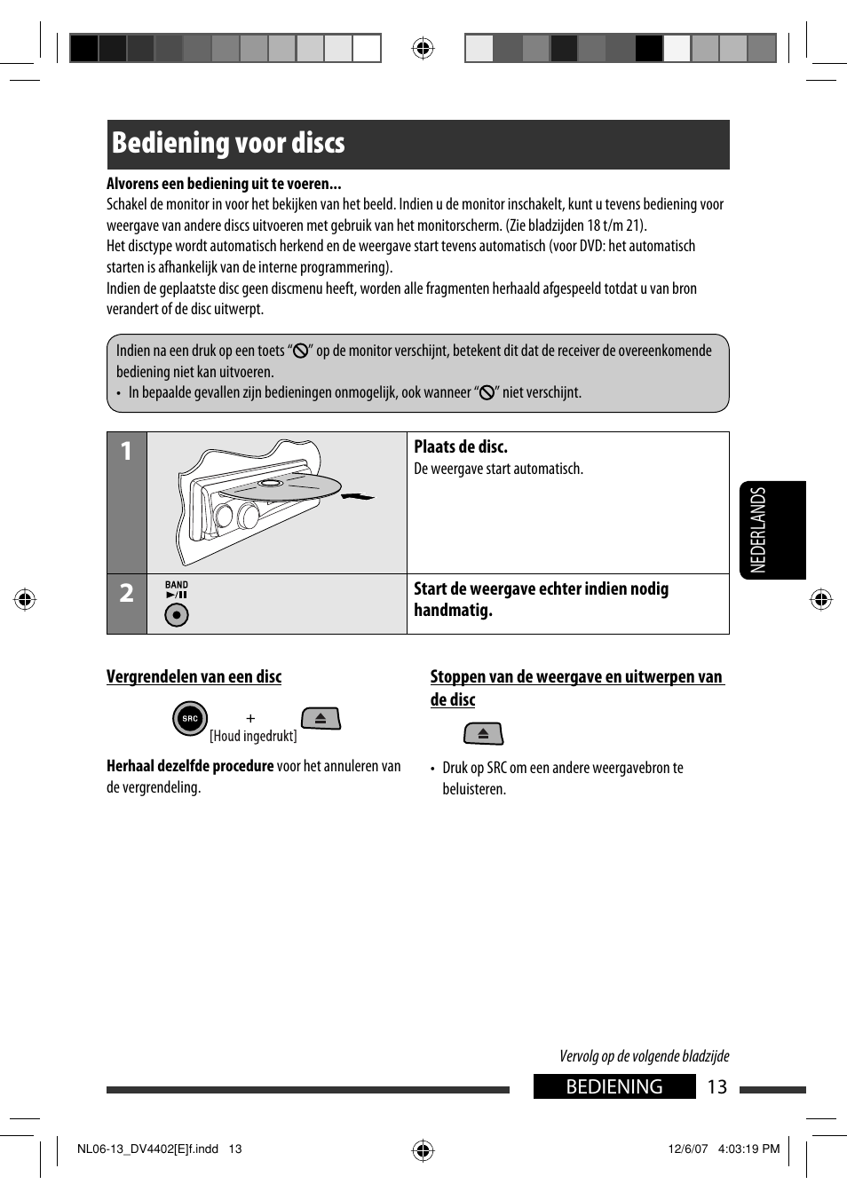 Bediening voor discs | JVC KD-DV4402 User Manual | Page 121 / 147