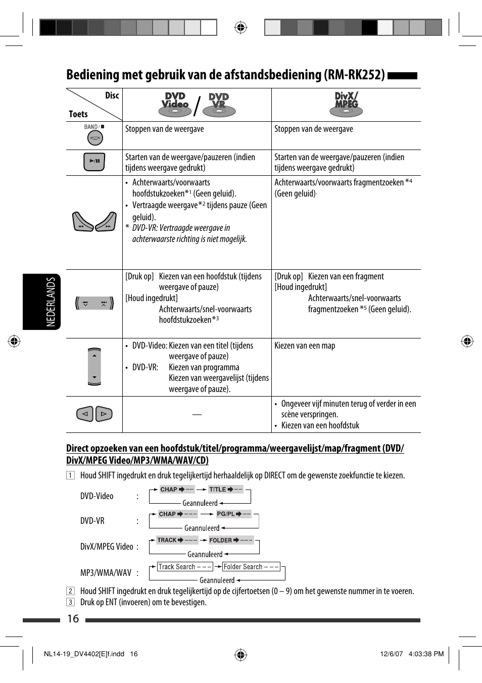 16 nederlands | JVC KD-DV4402 User Manual | Page 124 / 147