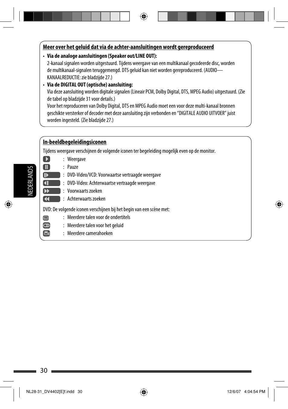 30 nederlands | JVC KD-DV4402 User Manual | Page 138 / 147