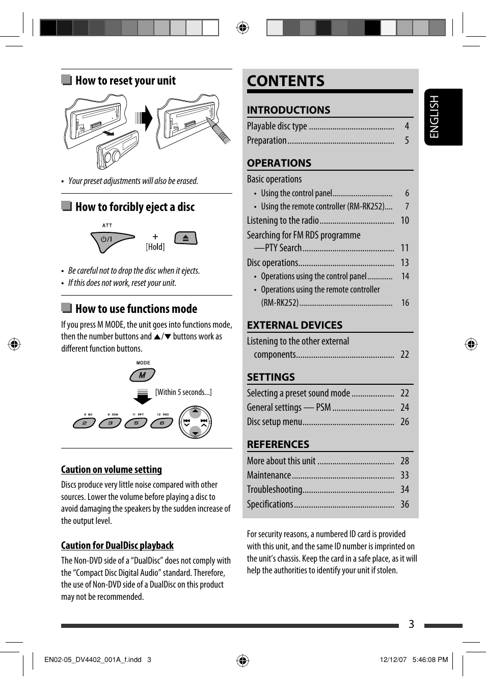 JVC KD-DV4402 User Manual | Page 3 / 147