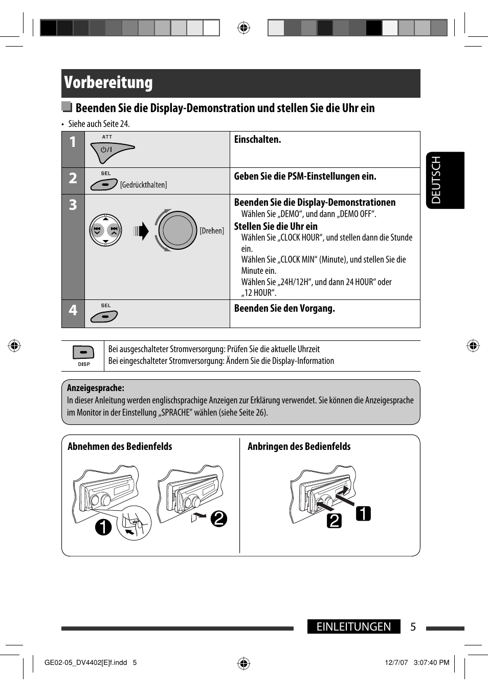 Vorbereitung | JVC KD-DV4402 User Manual | Page 41 / 147