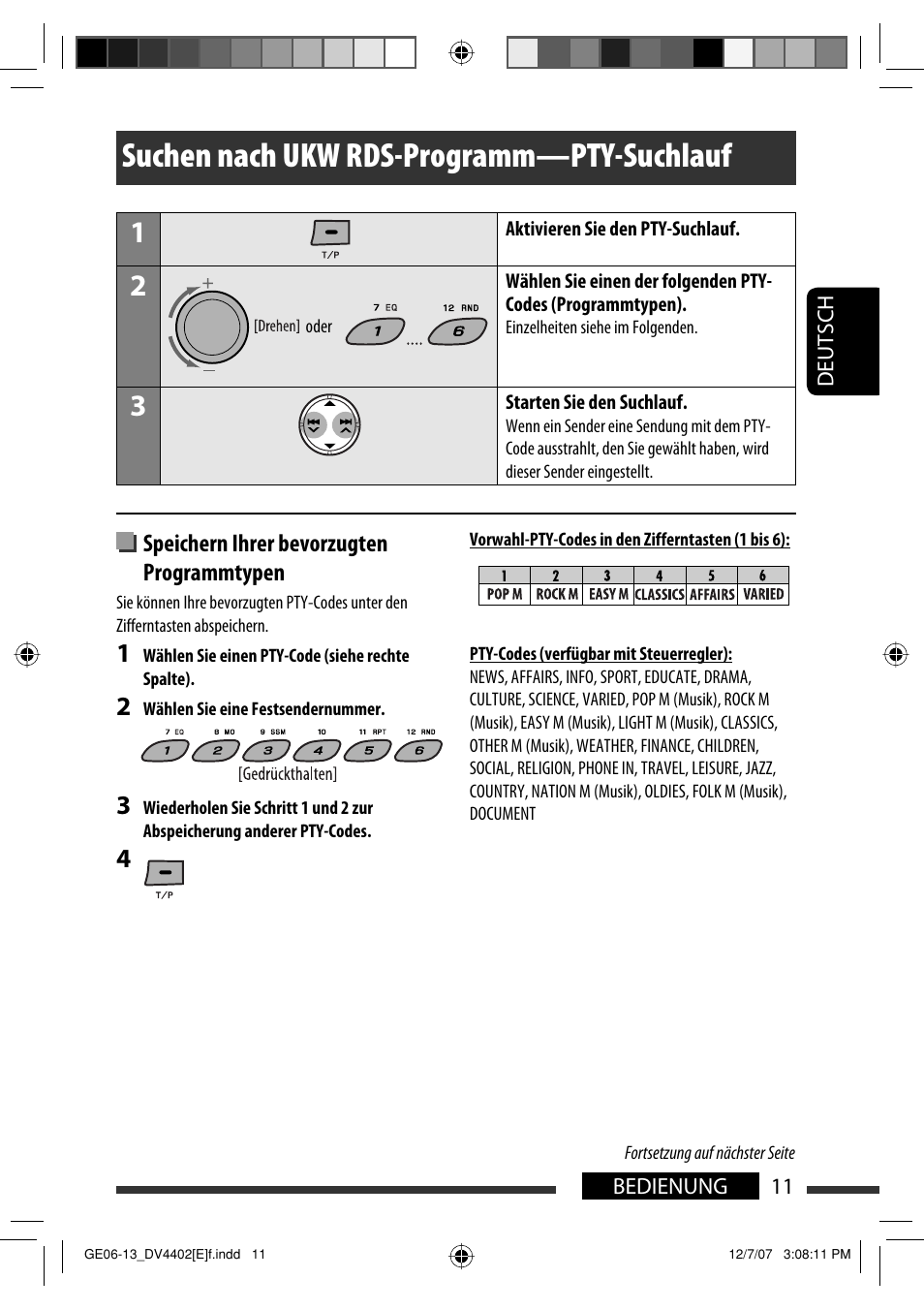 Suchen nach ukw rds-programm—pty-suchlauf | JVC KD-DV4402 User Manual | Page 47 / 147