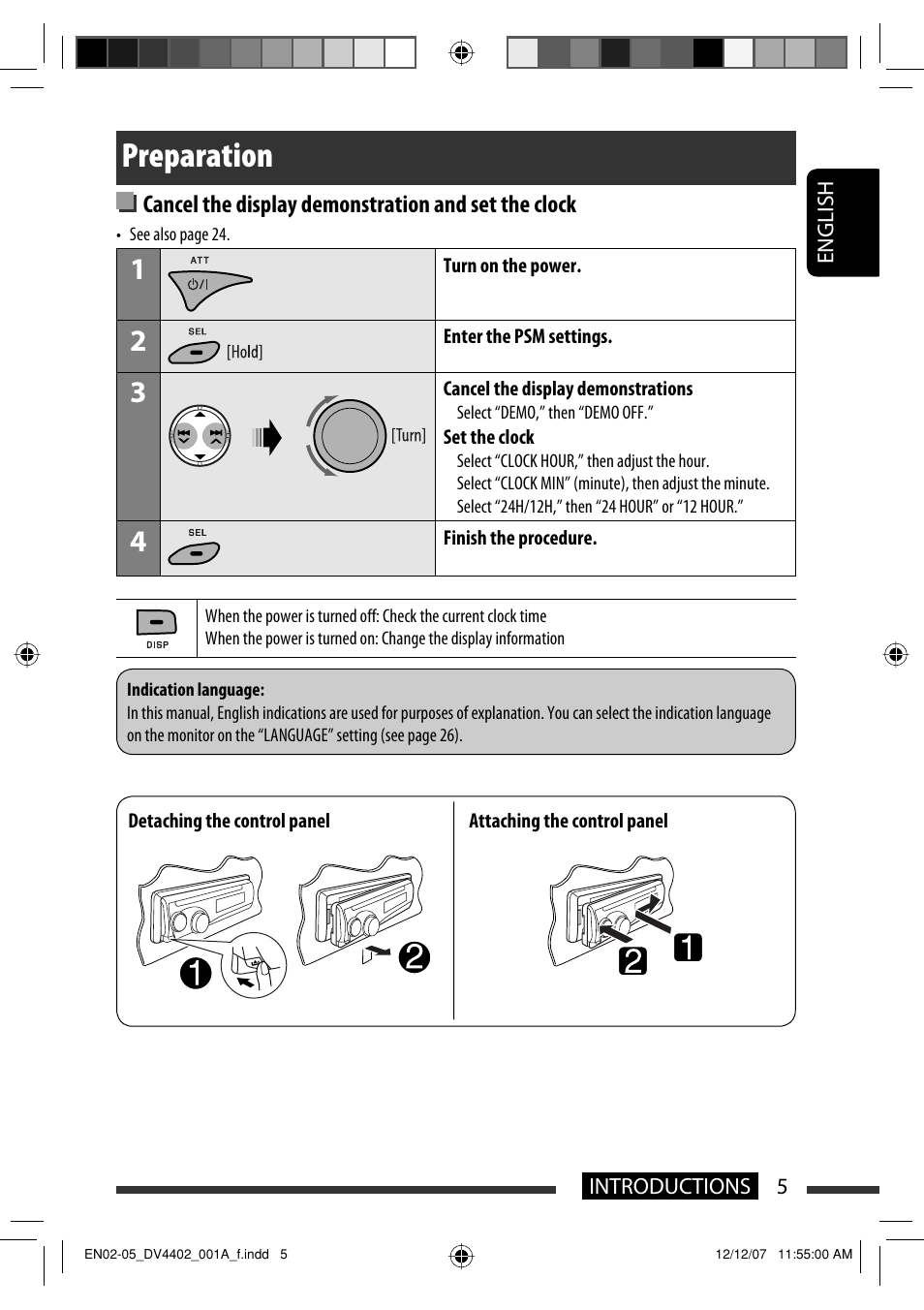 Preparation | JVC KD-DV4402 User Manual | Page 5 / 147