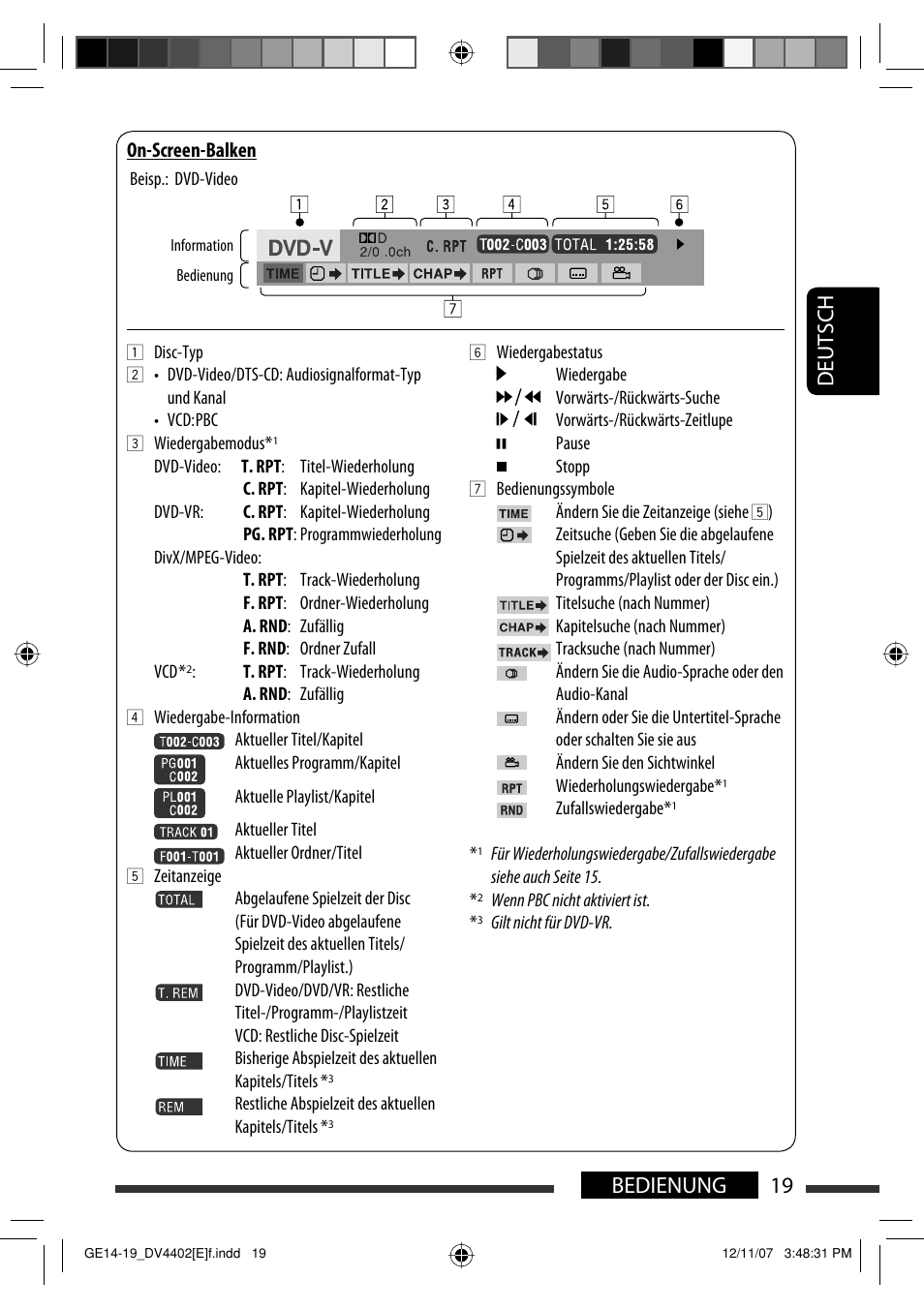 19 bedienung deutsch | JVC KD-DV4402 User Manual | Page 55 / 147