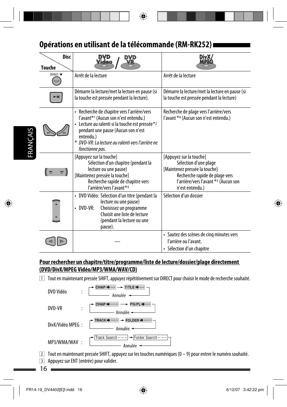 16 français | JVC KD-DV4402 User Manual | Page 88 / 147