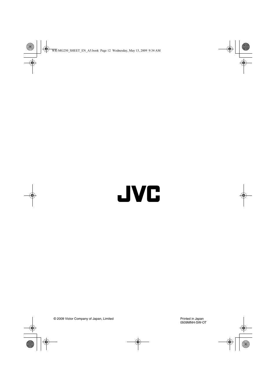 JVC WR-MG250 User Manual | Page 38 / 44