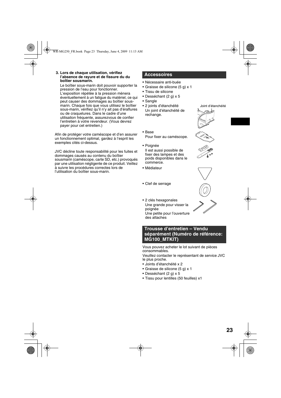 Accessoires | JVC WR-MG250 User Manual | Page 23 / 104