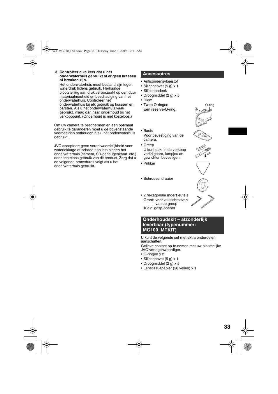 Accessoires | JVC WR-MG250 User Manual | Page 33 / 104