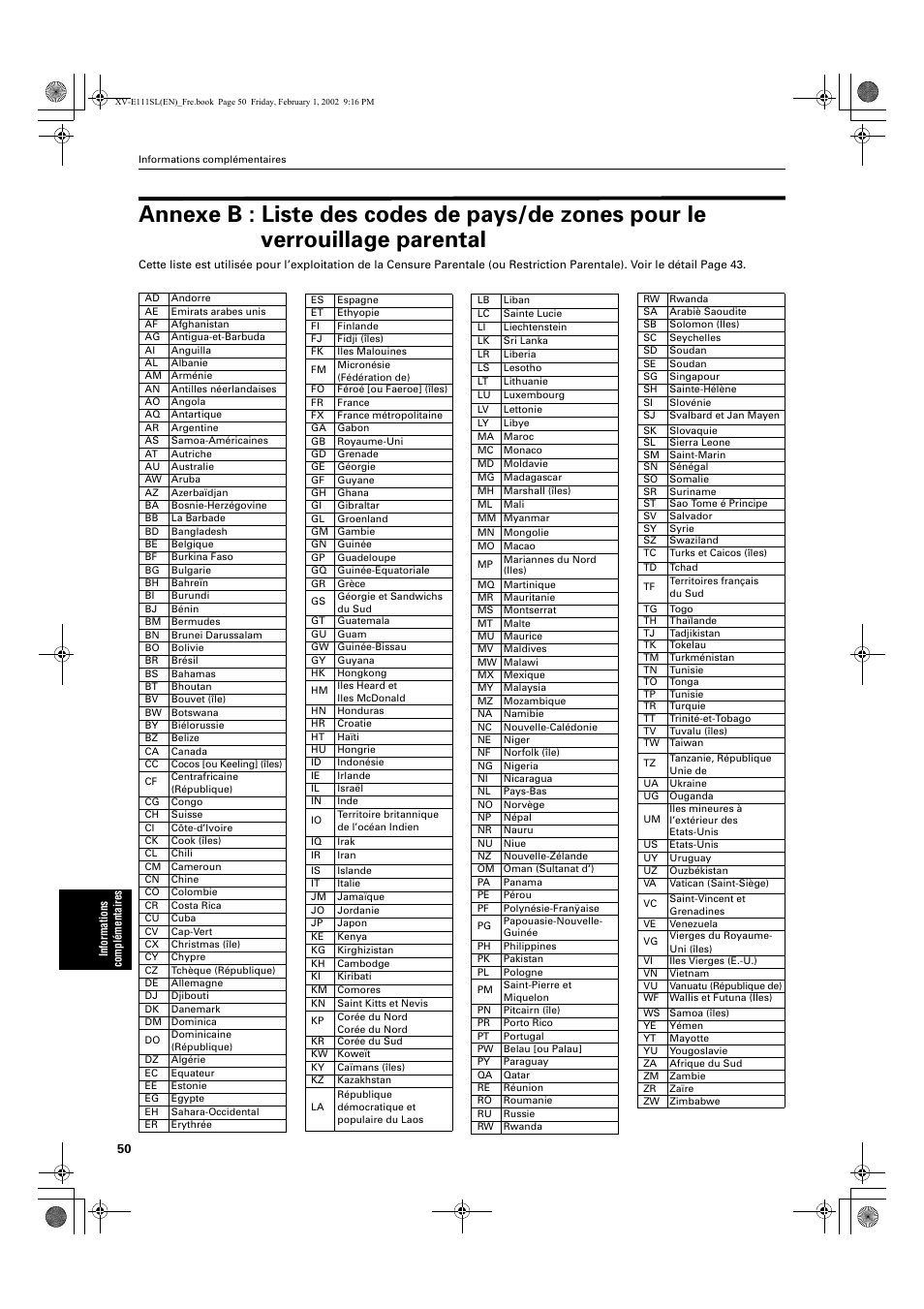 JVC XV-E112 User Manual | Page 104 / 206