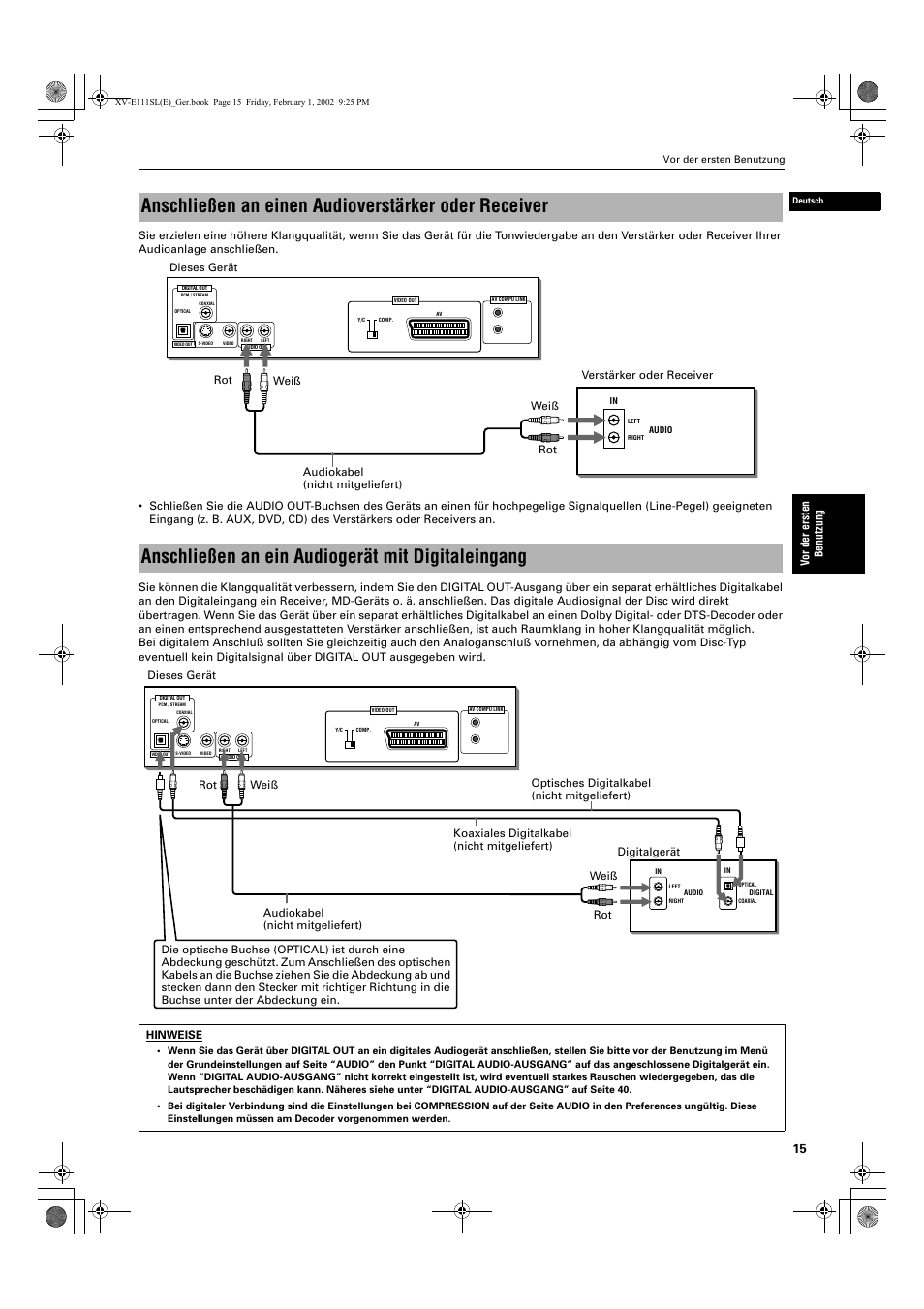 JVC XV-E112 User Manual | Page 19 / 206