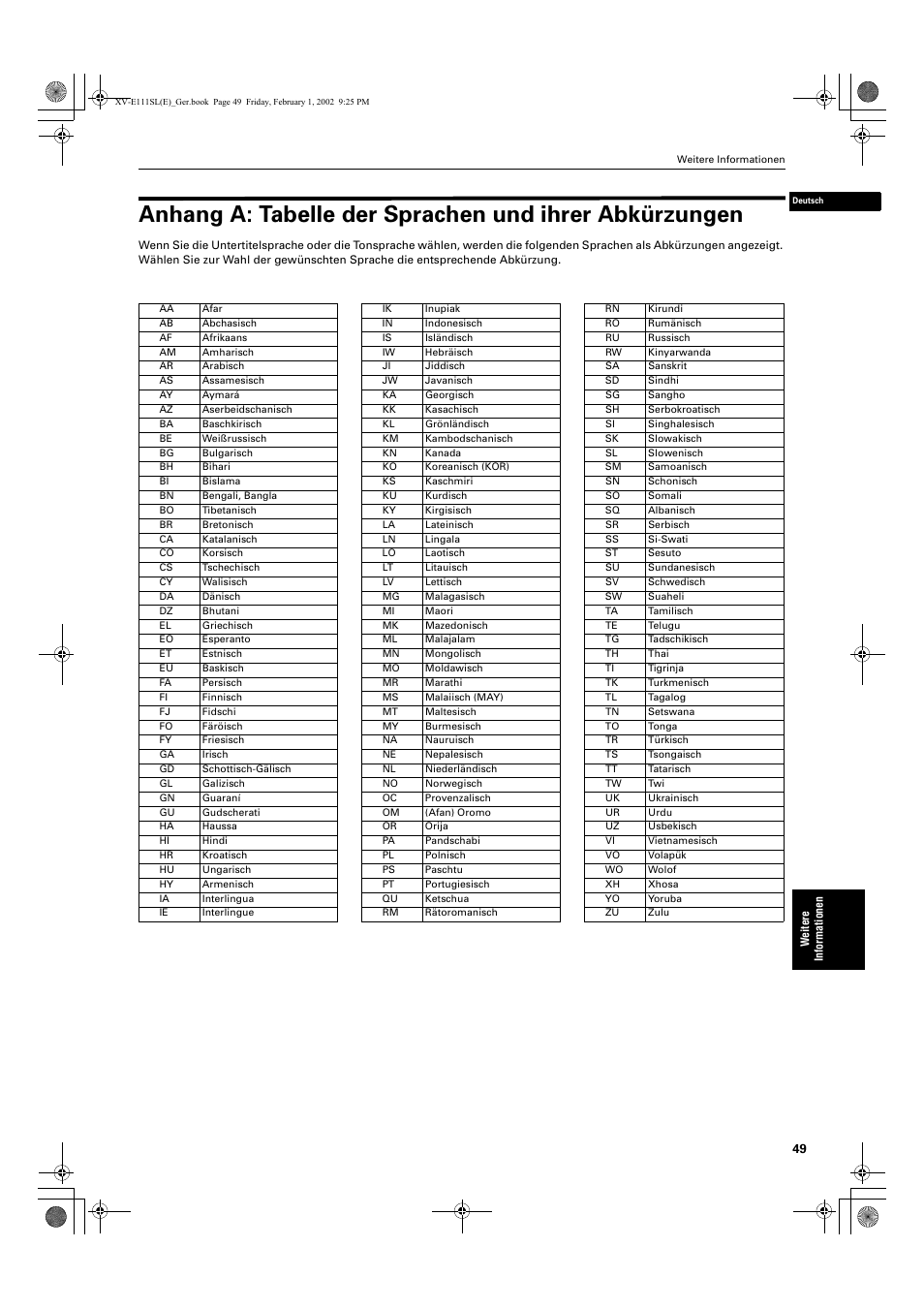 JVC XV-E112 User Manual | Page 53 / 206