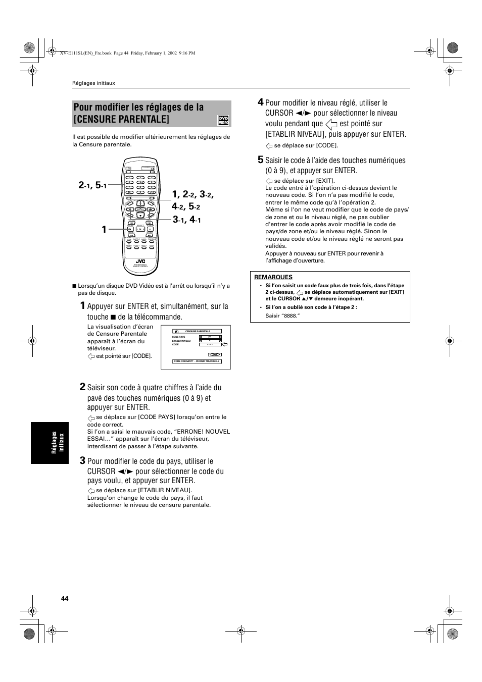 JVC XV-E112 User Manual | Page 98 / 206