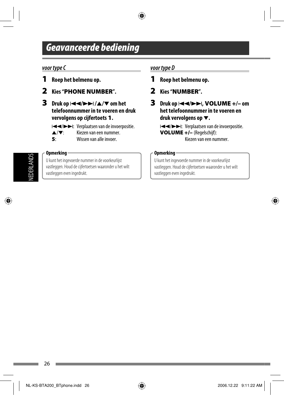 Geavanceerde bediening | JVC KS-BTA200 User Manual | Page 124 / 293