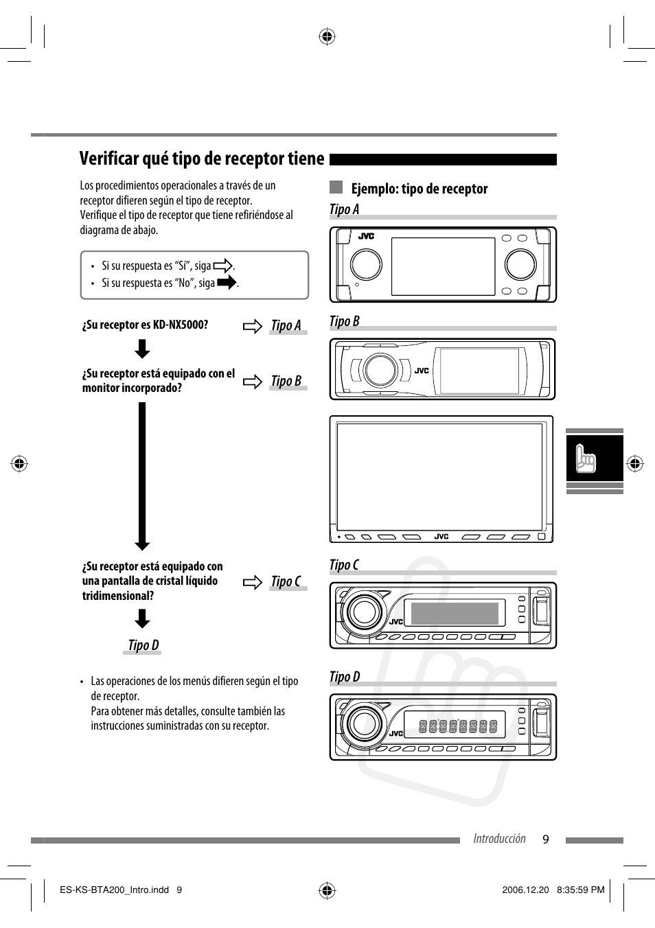 Verificar qué tipo de receptor tiene | JVC KS-BTA200 User Manual | Page 139 / 293