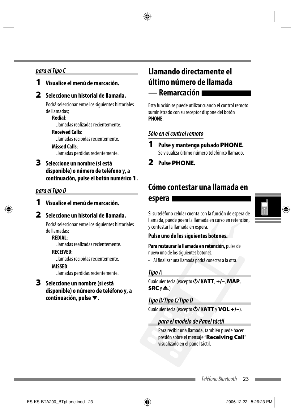 Cómo contestar una llamada en espera | JVC KS-BTA200 User Manual | Page 153 / 293