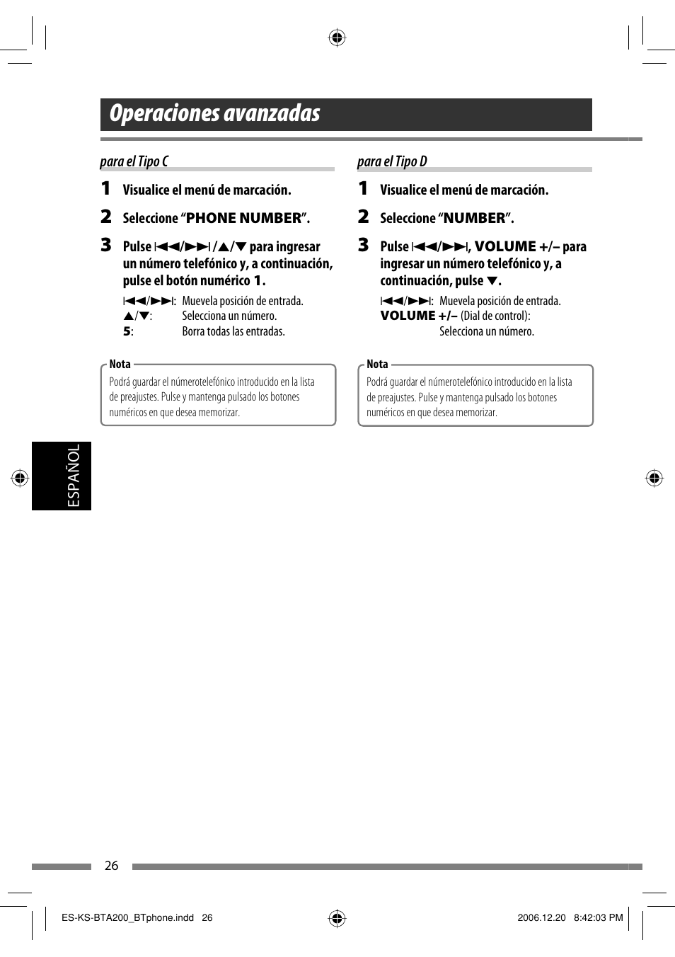Operaciones avanzadas | JVC KS-BTA200 User Manual | Page 156 / 293