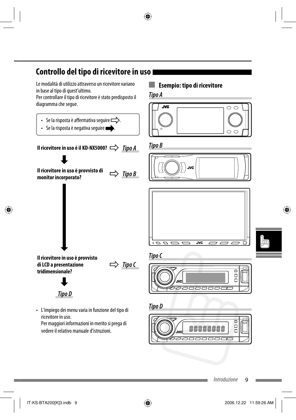 Controllo del tipo di ricevitore in uso | JVC KS-BTA200 User Manual | Page 171 / 293