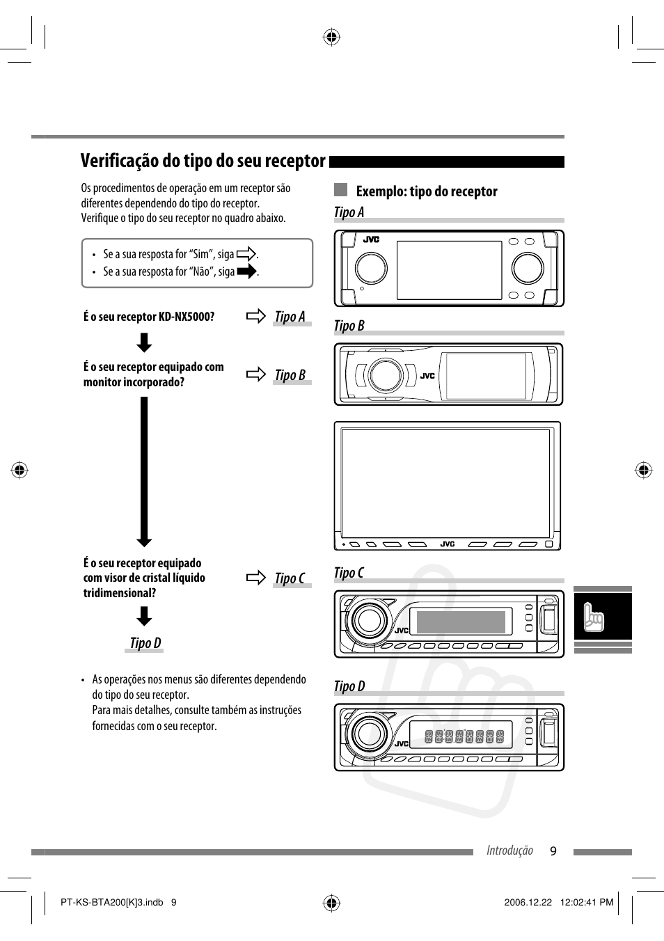Verificação do tipo do seu receptor | JVC KS-BTA200 User Manual | Page 203 / 293