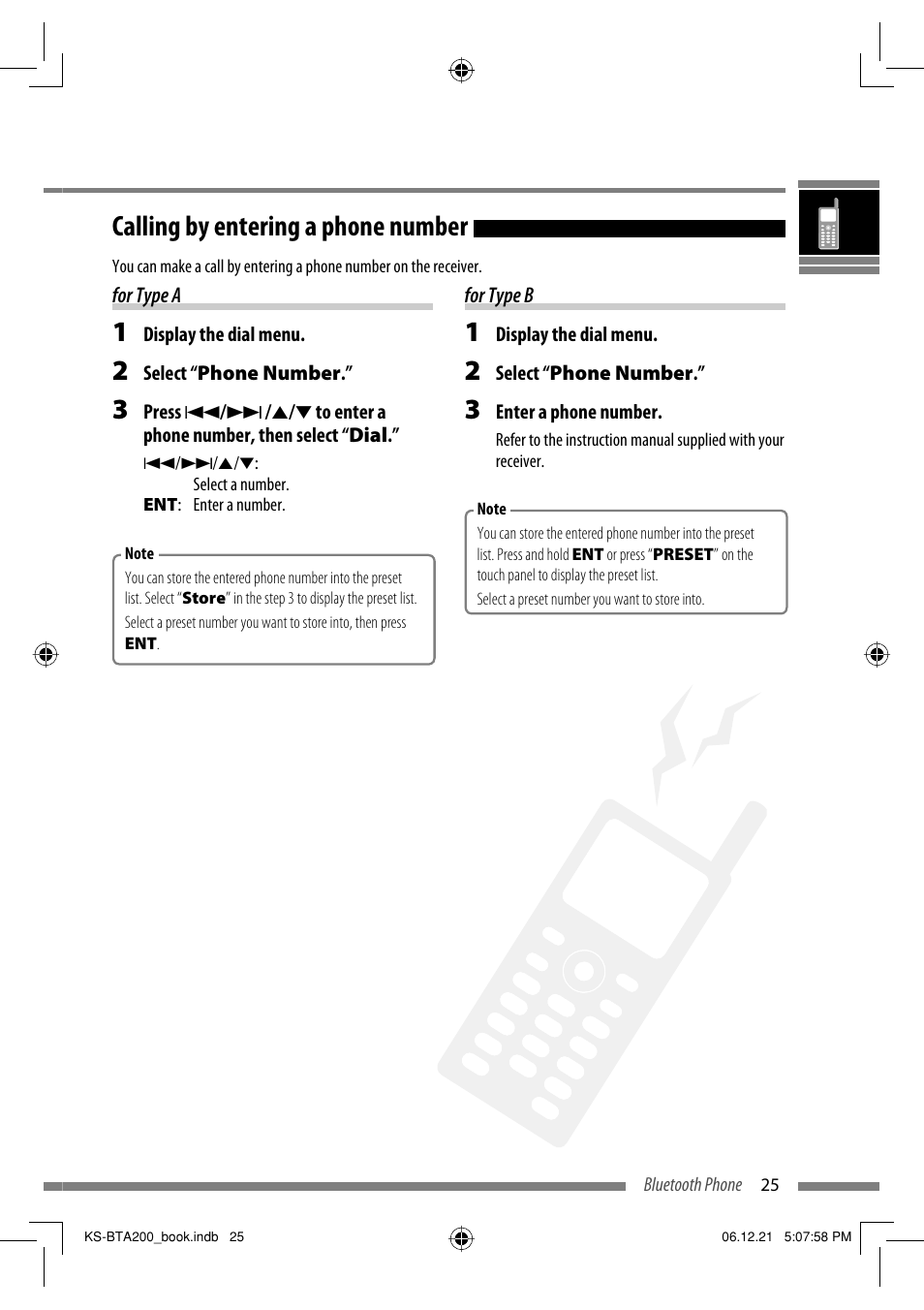 Calling by entering a phone number | JVC KS-BTA200 User Manual | Page 27 / 293