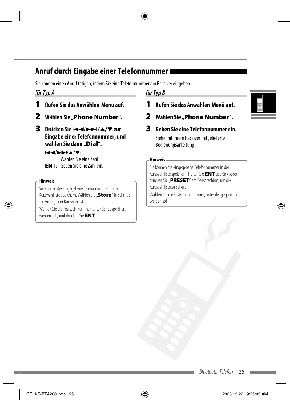 Anruf durch eingabe einer telefonnummer | JVC KS-BTA200 User Manual | Page 59 / 293