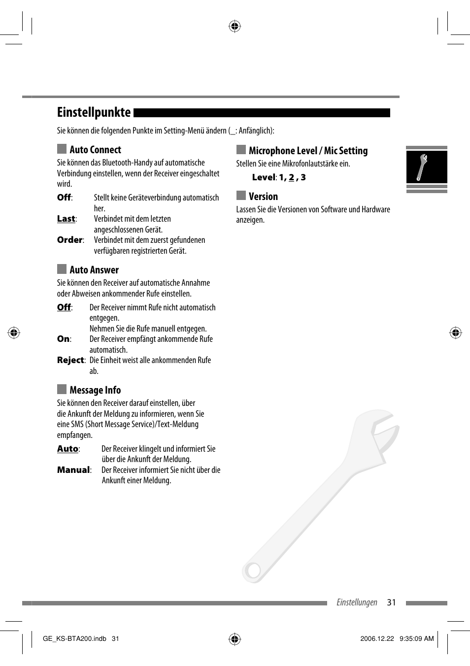 Einstellpunkte | JVC KS-BTA200 User Manual | Page 65 / 293