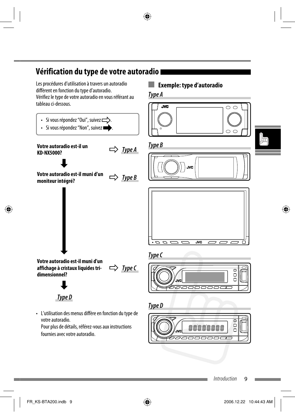 Vérification du type de votre autoradio | JVC KS-BTA200 User Manual | Page 75 / 293