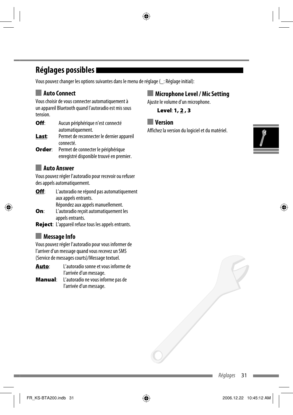 Réglages possibles | JVC KS-BTA200 User Manual | Page 97 / 293