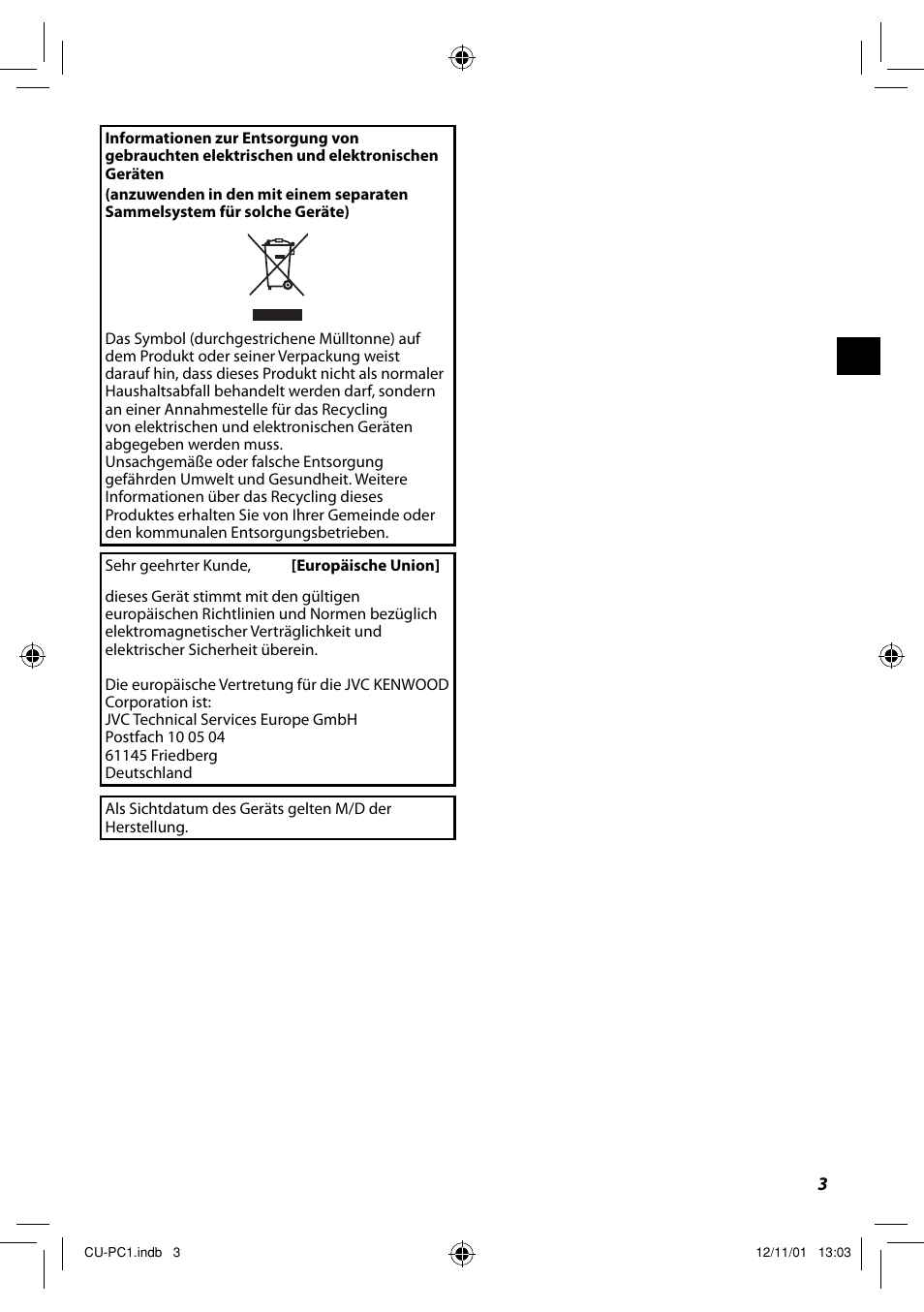 JVC CU-PC1 User Manual | Page 11 / 96