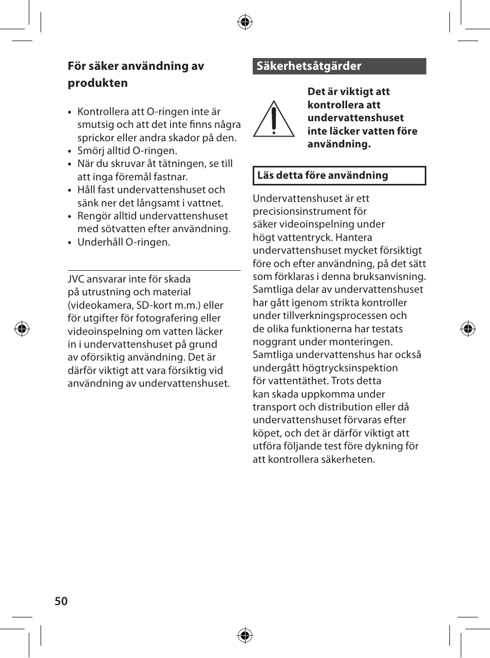 Svenska | JVC WR-GX001 User Manual | Page 50 / 68