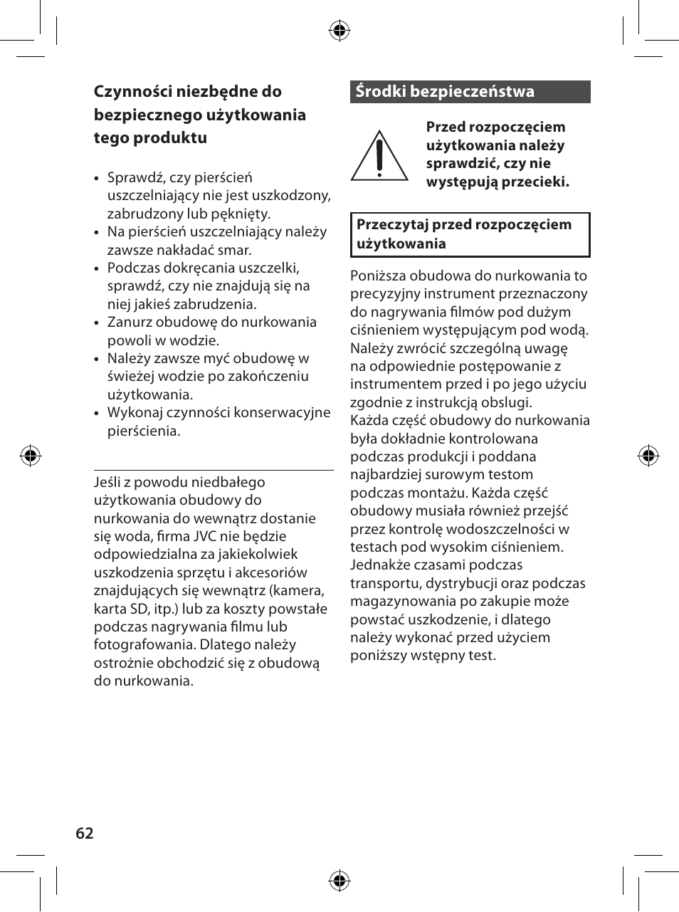 Polski | JVC WR-GX001 User Manual | Page 62 / 68
