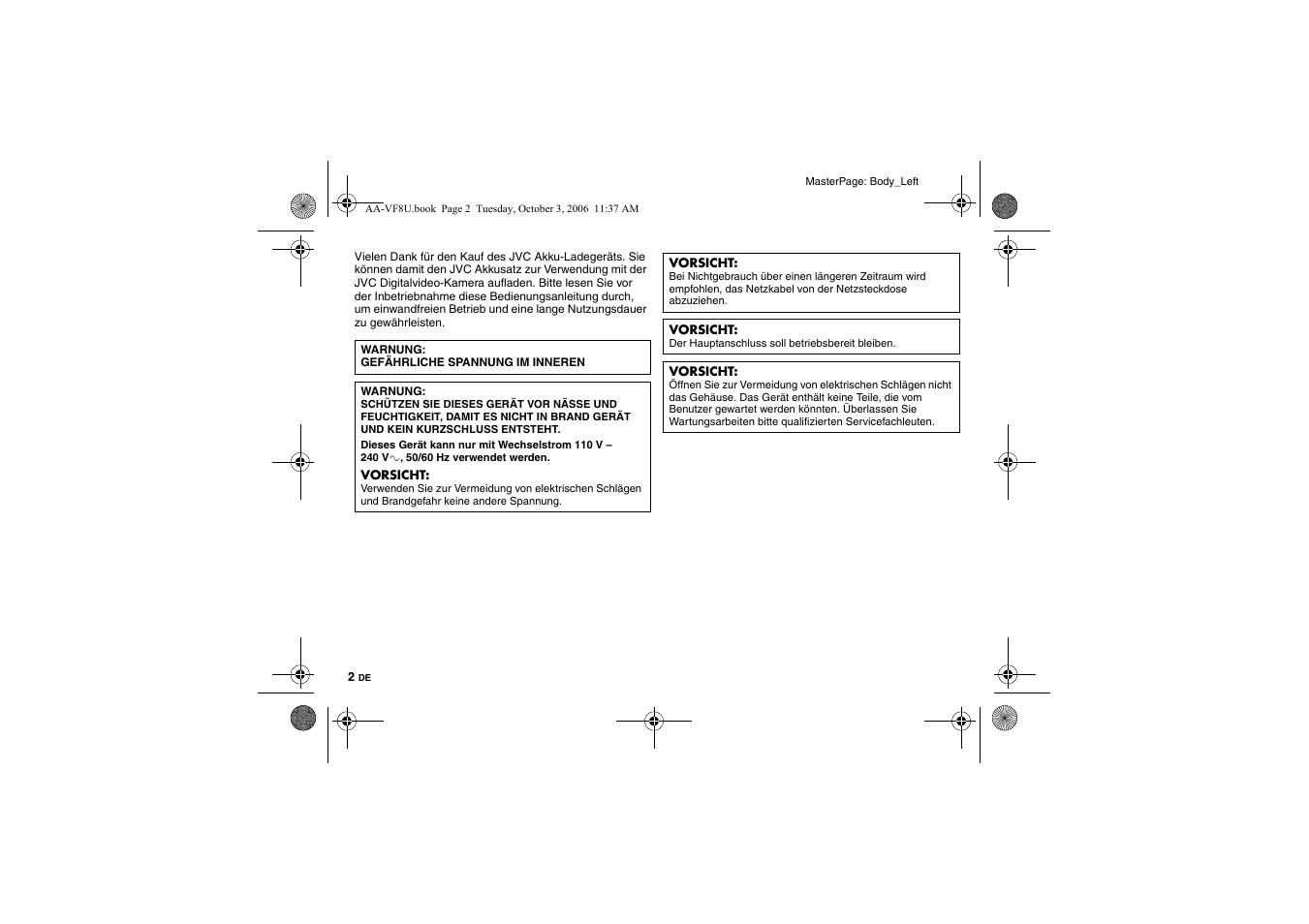 JVC AA-VF8 User Manual | Page 10 / 120