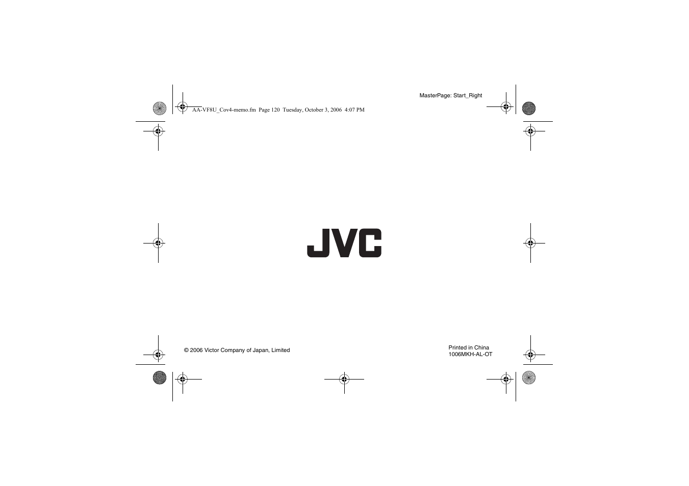 JVC AA-VF8 User Manual | Page 120 / 120