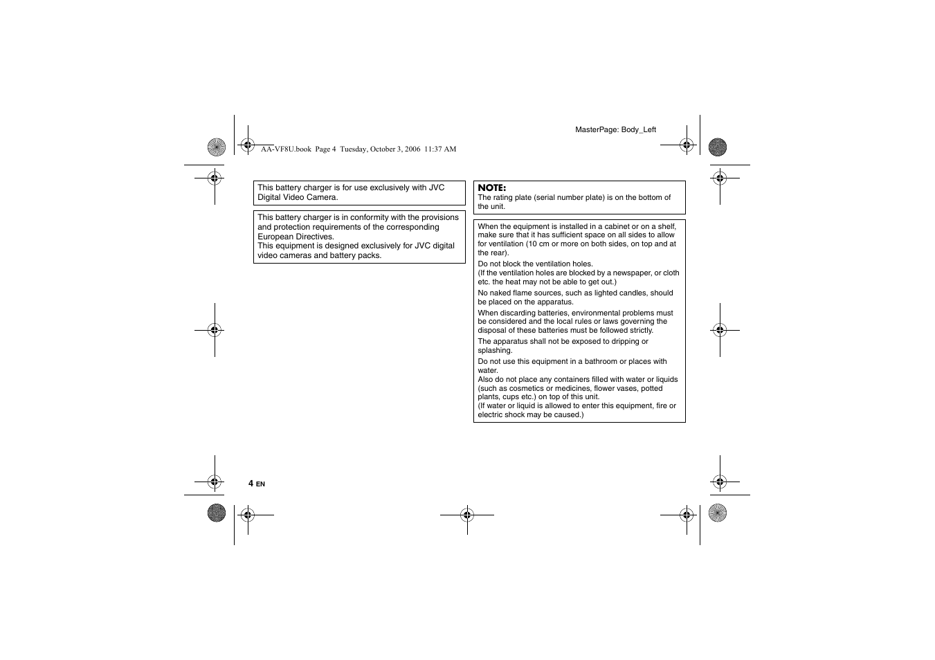 JVC AA-VF8 User Manual | Page 4 / 120